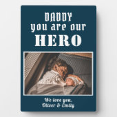 Papa je bent Hero Blue Father Day Foto Fotoplaat (voorkant)
