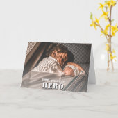 Papa je bent Hero Foto Vader Dag Kaart (Gele Bloem)