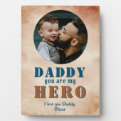 Papa je bent Hero Pap Foto Vader Dag Fotoplaat (voorkant)