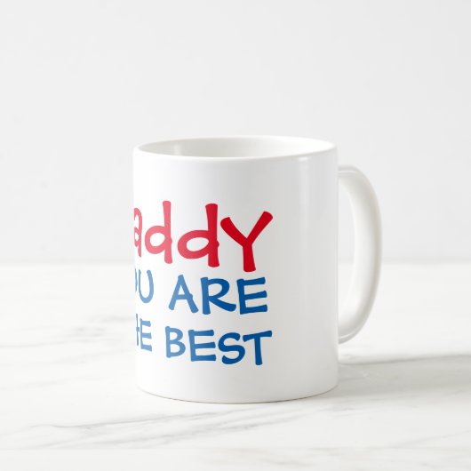 papa je bent het beste cadeau voor vader koffiemok (Voorkant rechts)