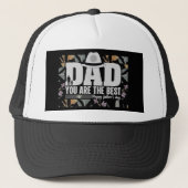 Papa Je bent het beste design Trucker Pet (Voorkant)