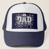 Papa Je bent het beste design Trucker Pet (Voorkant)