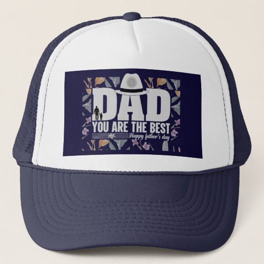 Papa Je bent het beste design Trucker Pet (Voorkant)