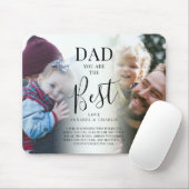 'PAPA' je bent het beste naam- en citaataandenkent Muismat (Met muis)