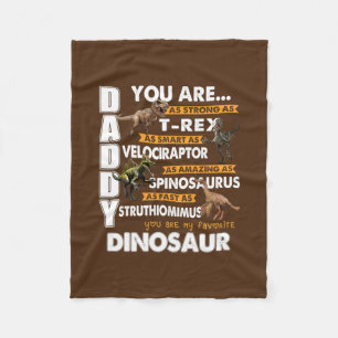 Papa Je bent mijn favoriete dinosaurus Vaderdag Fleece Deken