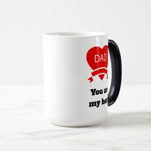 Papa je bent mijn held l'Love l Fathers day Magische Mok (Voorkant rechts)