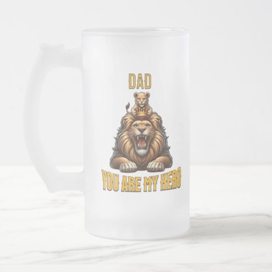 Papa Je bent mijn Hero Matglas Bierpul (Links)