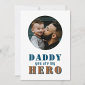 Papa je bent mijn Hero Pap Foto Vader Dag Kaart (Voorkant)