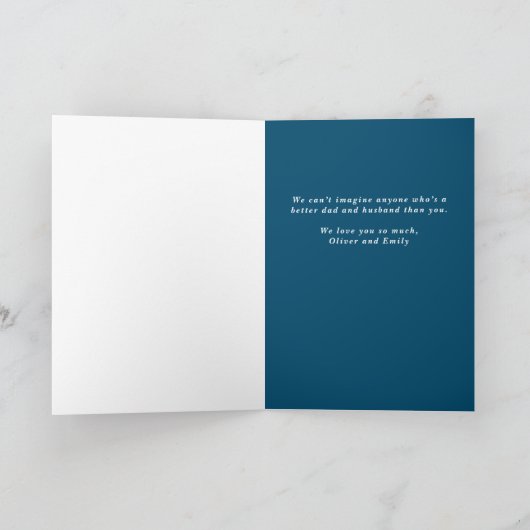 Papa je bent mijn Hero Pap Foto Vader Dag Kaart (Binnen)