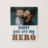 Papa je bent mijn Hero Pap Foto Vader Dag Legpuzzel (Verticaal)