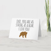 Papa, je bent net zo sterk als een Beer Kaart (Voorkant)