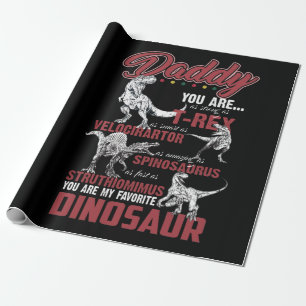 Papa je bent net zo sterk als T-rex Dinosaur Gift Cadeaupapier