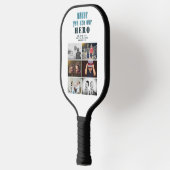 Papa je bent onze Hero 6 Foto Collage Pickleball Paddle (Links)
