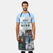 Papa je bent onze Hero 6 Foto Collage Schort (Gedragen)