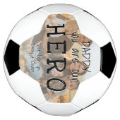 Papa je bent onze Hero Full Photo Vader Day Voetbal (Gedraaid)