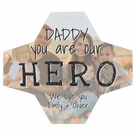 Papa je bent onze Hero Full Photo Vader Day Voetbal (Enkel)