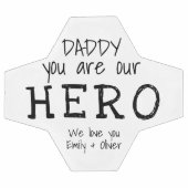 Papa, je bent onze Hero Kind Names Voetbal (Enkel)