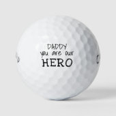 Papa, je bent onze vader van Hero Quote. Golfballen (Voorkant)