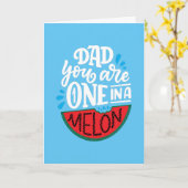 Papa, je bent uniek, een watermeloen grap Kaart aa (Gele Bloem)
