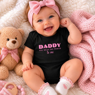 Papa je betekent Wereld voor mij Citaat Baby Meisj Romper