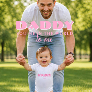 Papa je betekent Wereld voor mij Citaat Baby Meisj Romper