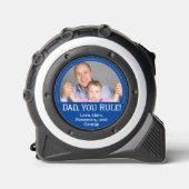 Papa Je Regel Gepersonaliseerde Vader's Foto Tekst Rolmaat (Voorkant)