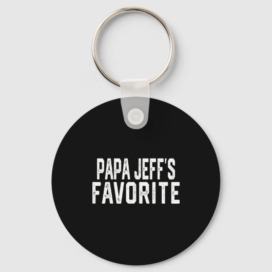 Papa Jeff’s Favorite Fathers Day Grandparent Granh Sleutelhanger (Voorkant)