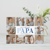 Papa Jij Bent De Beste Foto Feestdagenkaart (Staand voorkant)