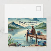 Papa, jij bent de beste ,happy Vaderdag Briefkaart (Voorkant / Achterkant)