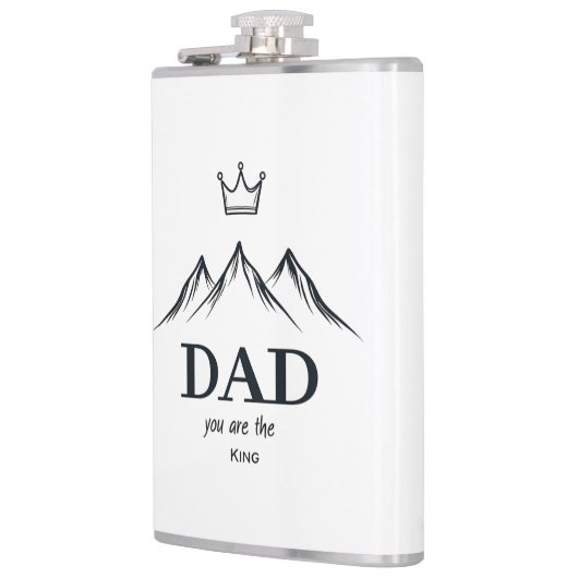 "Papa, jij bent de koning" Custom Flask Heupfles (Links)