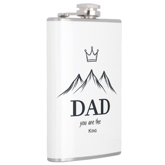 "Papa, jij bent de koning" Custom Flask Heupfles (Rechts)