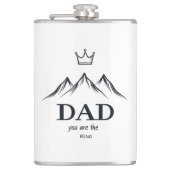 "Papa, jij bent de koning" Custom Flask Heupfles (Voorkant)