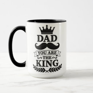 Papa, jij bent de koning Grappige vadersdag mok