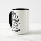 Papa, jij bent de koning Grappige vadersdag mok (Voorkant links)