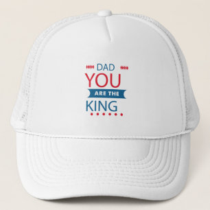 Papa Jij Bent De Koning Typografie Hoed Trucker Pet