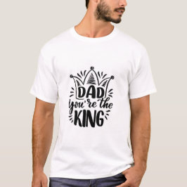 Papa Jij bent de Koning Zwart Wit Vaderdag T-shirt