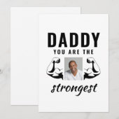 Papa, jij bent de Sterkste Grappige Vader Foto  Feestdagenkaart (Voorkant / Achterkant)
