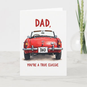 Papa, jij bent een echte klassieke auto kaart