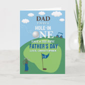 Papa, jij bent een Hole In One golf Vaderdag foto Kaart (Voorkant)