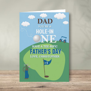 Papa, jij bent een Hole In One golf Vaderdag foto Kaart