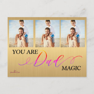 Papa, jij bent Magic Fathers Day Fotohout Briefkaart