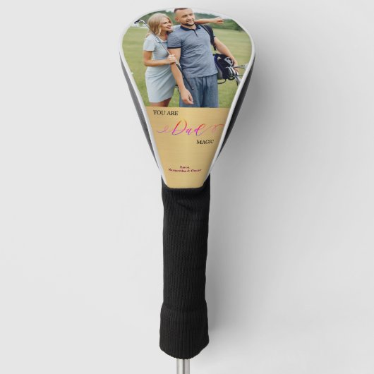 Papa, jij bent Magic Fathers Day Fotohout Golfheadcover (Voorkant)