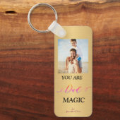 Papa, jij bent Magic Fathers Day Fotohout Sleutelhanger (Voorkant)