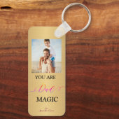 Papa, jij bent Magic Fathers Day Fotohout Sleutelhanger (Achterkant)