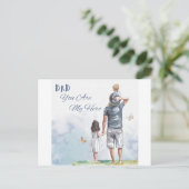 Papa, jij bent mijn held briefkaart (Staand voorkant)