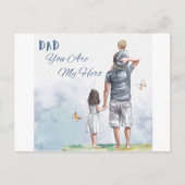 Papa, jij bent mijn held briefkaart (Voorkant)