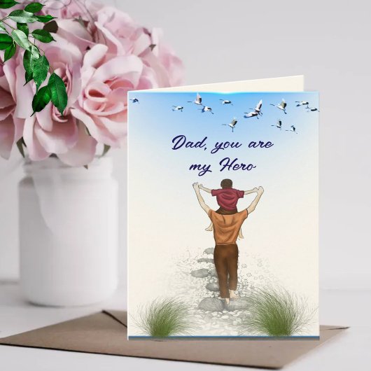 Papa, Jij bent mijn Held Kaart