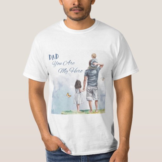 Papa, jij bent mijn held t-shirt (Voorkant)