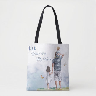 Papa, jij bent mijn held tote bag