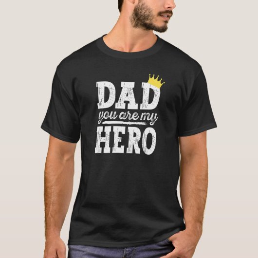 Papa, jij bent mijn held Vaderdag Mannen 1 T-shirt (Voorkant)
